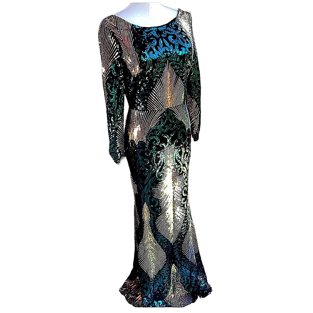 Mermaid Style Sequin Formal Evening Gown    MC